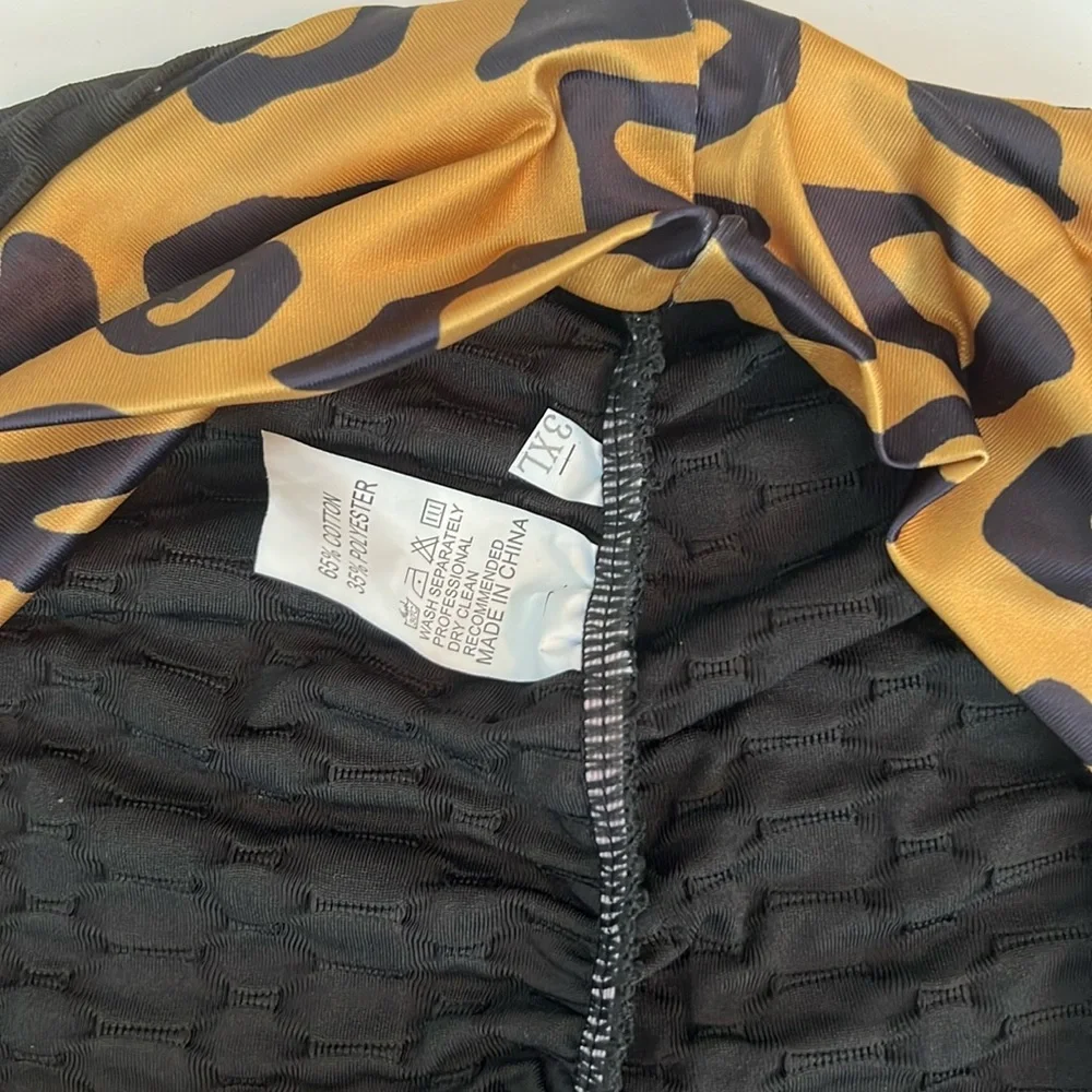 NIB 3XL Stretch Booty Shorts with Animal Print Accent